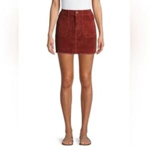 American Eagle Super Stretch Short Red Corduroy Skirt Women's Size 2 Regular